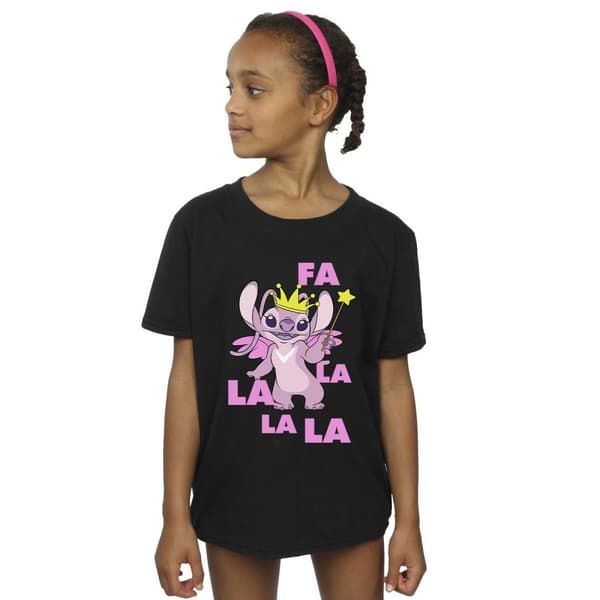 Disney Lilo & Stitch Angel Fa La La T-shirt i bomull för flickor