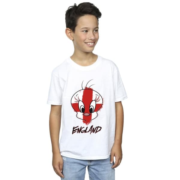 Looney Tunes Boys Tweety England Face T-Shirt