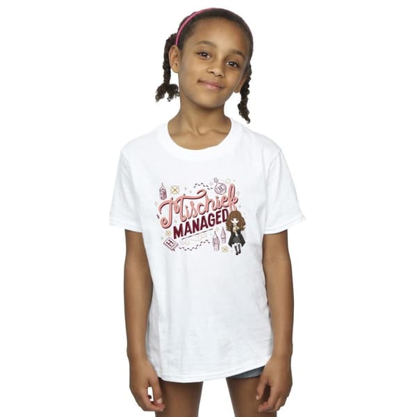Harry Potter T-shirt i bomull med Hermione och Mischief Managed för flickor