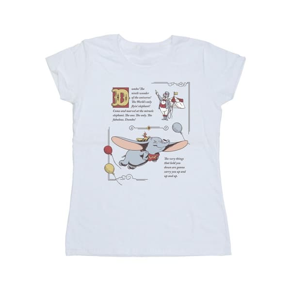 Disney Womens/Ladies Dumbo Story Book Page Cotton T-Shirt