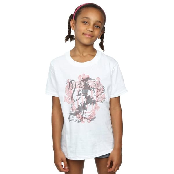 Harry Potter Girls Gryffindor Lion Crest Cotton T-Shirt