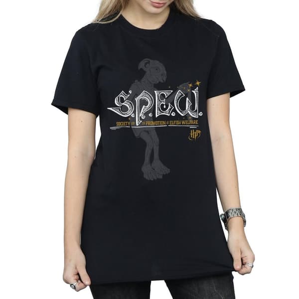 Harry Potter Dam / Dam Dobby Elfish Välfärd Bomull Boyfriend T-shirt