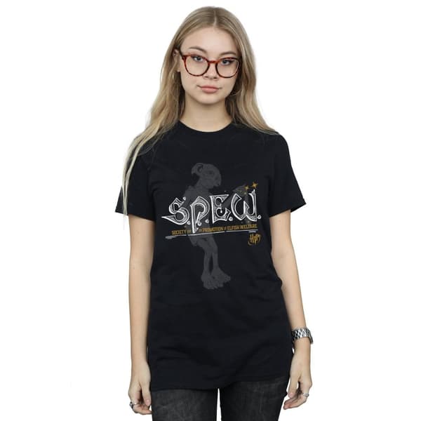 Harry Potter Womens/Ladies Dobby Elfish Welfare Cotton Boyfriend T-Shirt