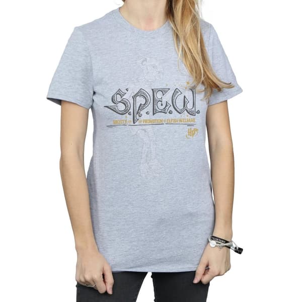 Harry Potter Dam / Dam Dobby Elfish Välfärd Bomull Boyfriend T-shirt
