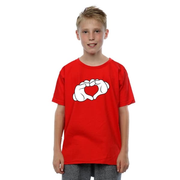 Disney Musse Pigg - T-shirt med hjärta och händer för pojkar
