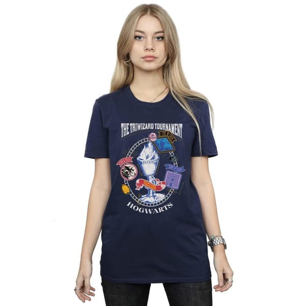 Harry Potter Womens/Ladies Triwizard Poster Cotton Boyfriend T-Shirt