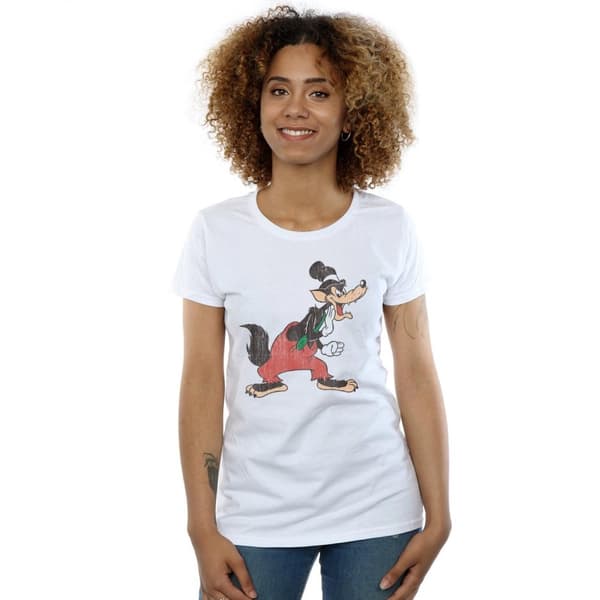 Disney Dam/Tjej Tre Små Grisar Stor Stygg Varg Bomulls-T-shirt