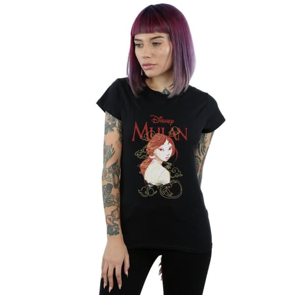 Disney Womens/Ladies Mulan Dragon Sketch Cotton T-Shirt