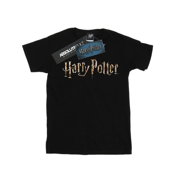 Harry Potter Girls Full Colour Logo Cotton T-Shirt Black 9-11 Years