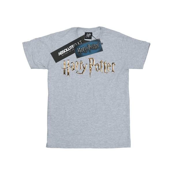 Harry Potter Girls Full Colour Logo Cotton T-Shirt