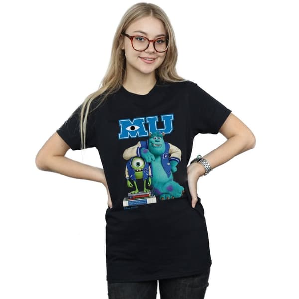 Disney Dam/kvinnor Monsters University Poster Boyfriend T-shirt i bomull