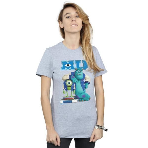 Disney Dam/kvinnor Monsters University Poster Boyfriend T-shirt i bomull