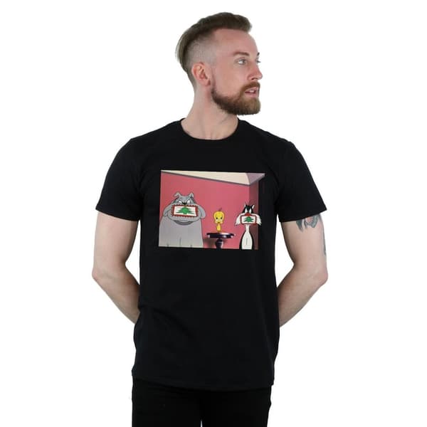 Looney Tunes T-shirt med julvykort för herrar