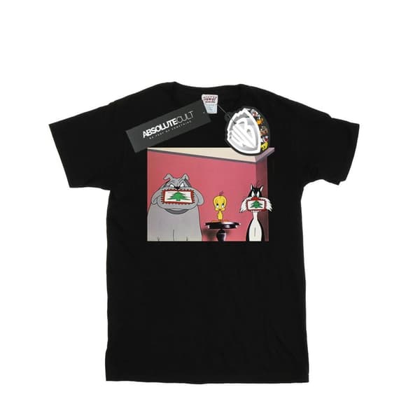 Looney Tunes T-shirt med julvykort för herrar