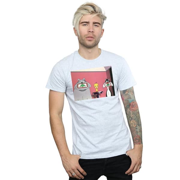 Looney Tunes T-shirt med julvykort för herrar