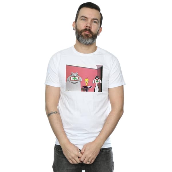 Looney Tunes T-shirt med julvykort för herrar
