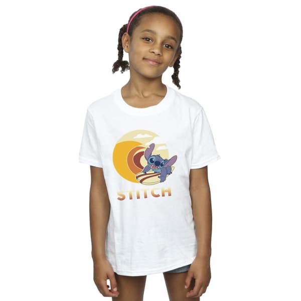 Disney Girls Lilo & Stitch Summer Waves Cotton T-Shirt