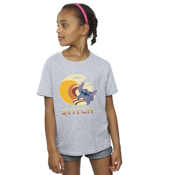 Disney Girls Lilo & Stitch Summer Waves Cotton T-Shirt