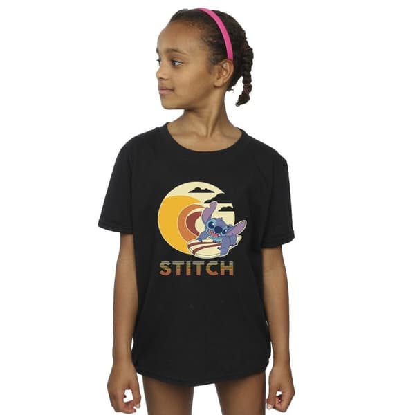Disney Girls Lilo & Stitch Summer Waves Cotton T-Shirt