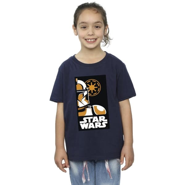Star Wars T-shirt i bomull med konstmotiv av Stormtrooper för flickor
