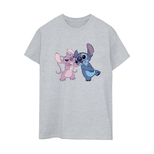 Disney Dam/Tjej Lilo & Stitch Kisses Boyfriend T-shirt i bomull