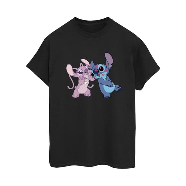 Disney Dam/Tjej Lilo & Stitch Kisses Boyfriend T-shirt i bomull
