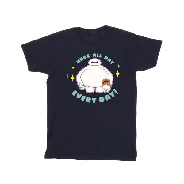 Disney Girls Big Hero 6 Baymax Hugs Everyday T-shirt i bomull