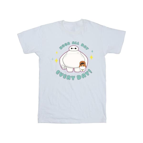 Disney Girls Big Hero 6 Baymax Hugs Everyday T-shirt i bomull
