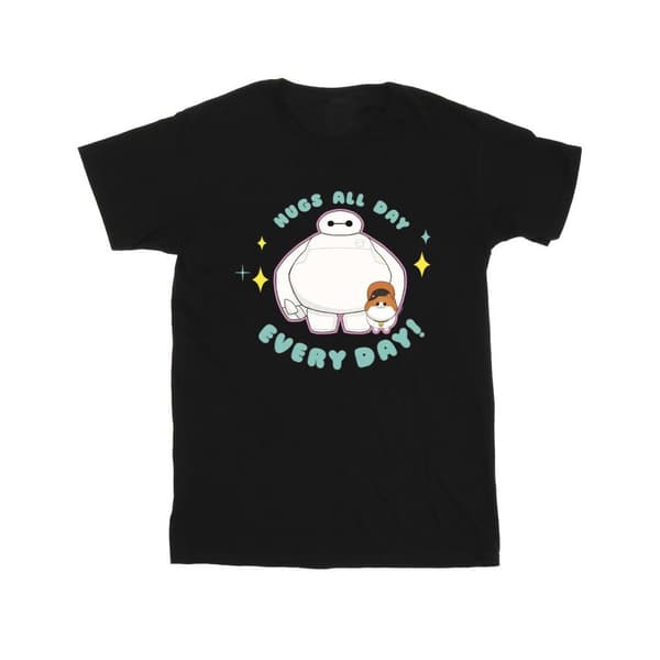 Disney Girls Big Hero 6 Baymax Hugs Everyday T-shirt i bomull
