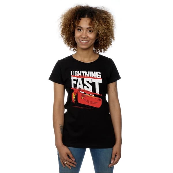 Disney Womens/Ladies Cars Lightning Fast Cotton T-Shirt