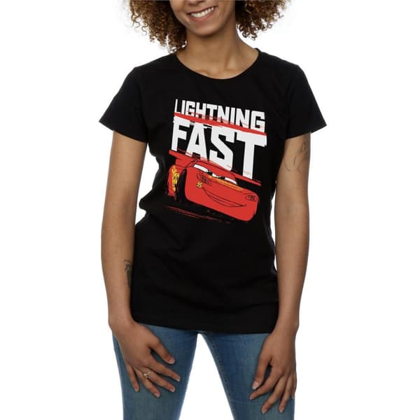 Disney Womens/Ladies Cars Lightning Fast Cotton T-Shirt