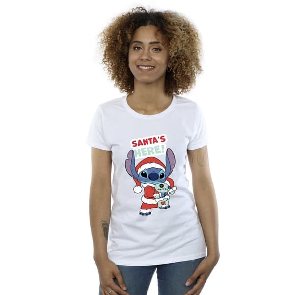 Disney Dam/Tjej Lilo & Stitch Santa´s Here - T-shirt i bomull