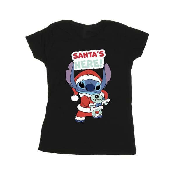 Disney Dam/Tjej Lilo & Stitch Santa´s Here - T-shirt i bomull