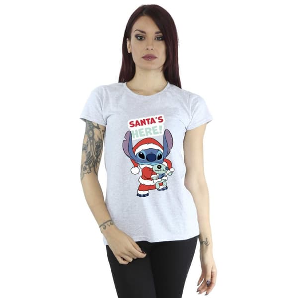 Disney Dam/Tjej Lilo & Stitch Santa´s Here - T-shirt i bomull