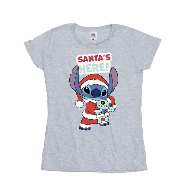 Disney Dam/Tjej Lilo & Stitch Santa´s Here - T-shirt i bomull
