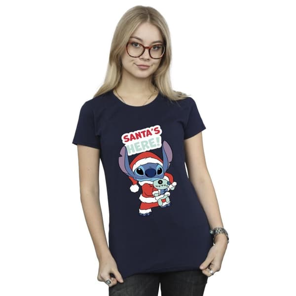 Disney Dam/Tjej Lilo & Stitch Santa´s Here - T-shirt i bomull