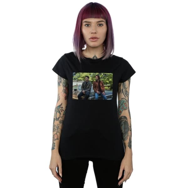 Supernatural Womens/Ladies Impala Brothers Cotton T-Shirt