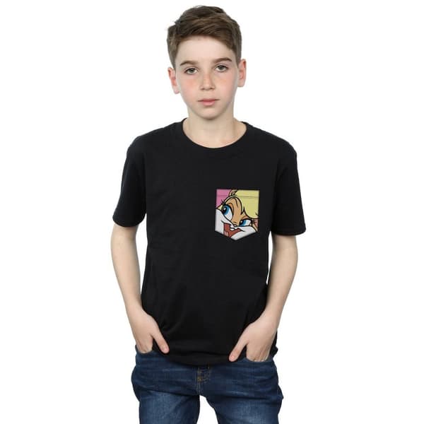 Looney Tunes Boys Lola Bunny Face Faux Pocket T-Shirt