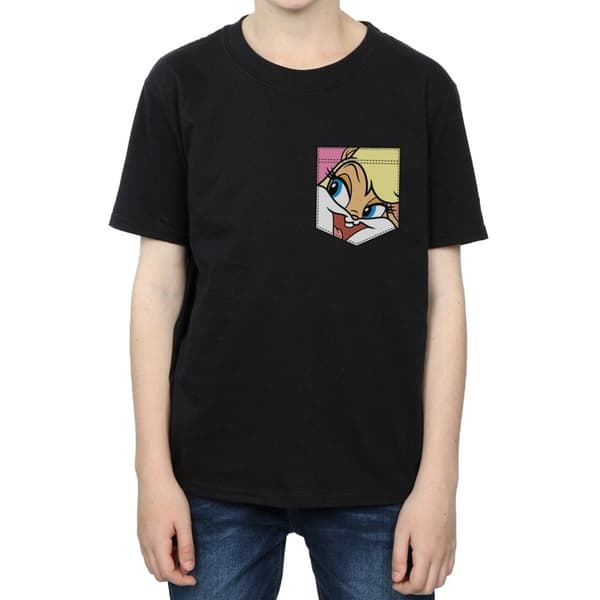 Looney Tunes Boys Lola Bunny Face Faux Pocket T-Shirt