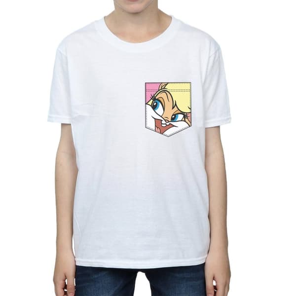 Looney Tunes Boys Lola Bunny Face Faux Pocket T-Shirt