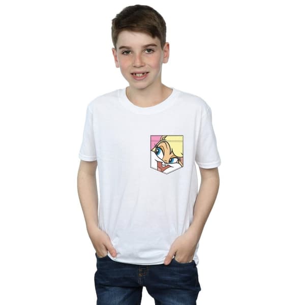 Looney Tunes Boys Lola Bunny Face Faux Pocket T-Shirt
