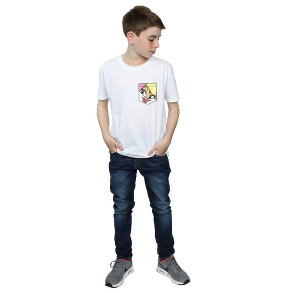 Looney Tunes Boys Lola Bunny Face Faux Pocket T-Shirt