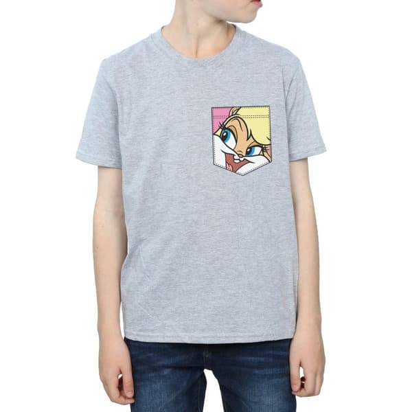 Looney Tunes Boys Lola Bunny Face Faux Pocket T-Shirt