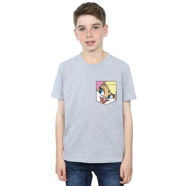 Looney Tunes Boys Lola Bunny Face Faux Pocket T-Shirt