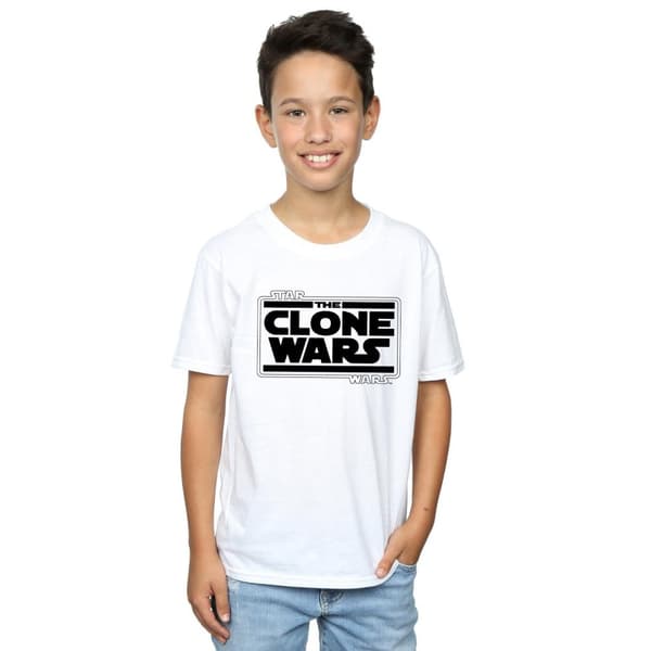 Star Wars T-shirt med Clone Wars-logotyp för pojkar