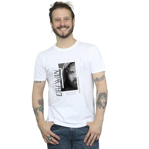 Star Wars Mens Obi-Wan Kenobi Jedi SciFi Collage T-Shirt