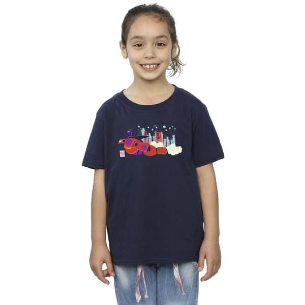 Disney Big Hero 6 Baymax Hiro Bridge T-shirt i bomull för flickor