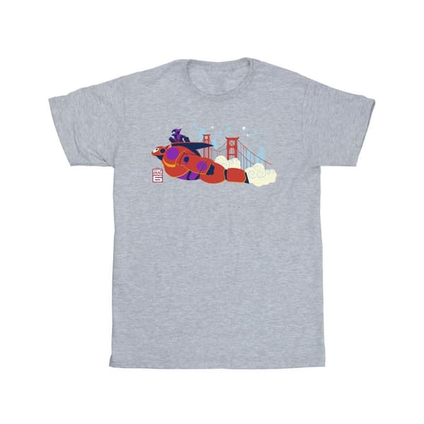 Disney Big Hero 6 Baymax Hiro Bridge T-shirt i bomull för flickor
