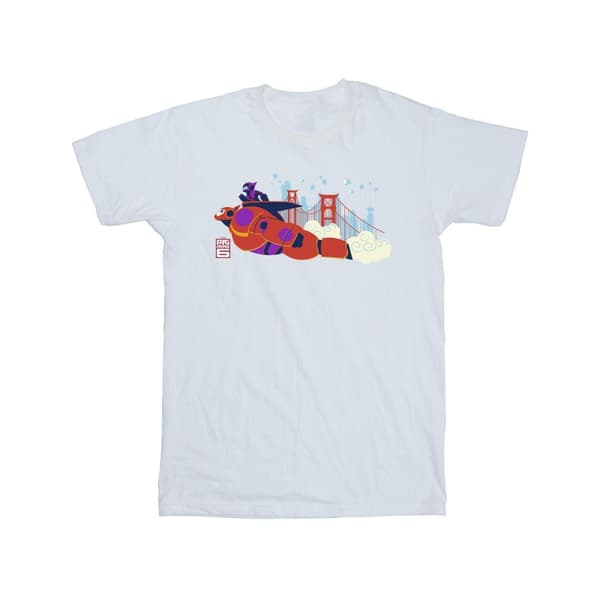 Disney Big Hero 6 Baymax Hiro Bridge T-shirt i bomull för flickor