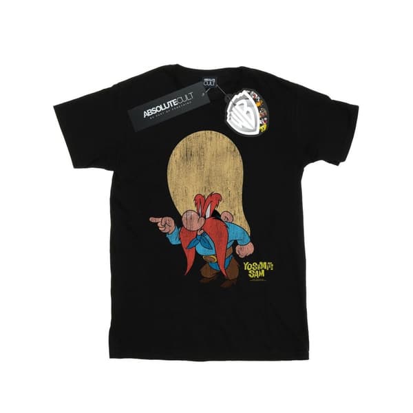 Looney Tunes Womens/Ladies Yosemite Sam Distressed Cotton Boyfriend T-Shirt